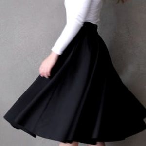 Black Full Circle Skirt